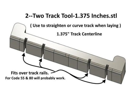 n scale - 1375 track centers laying tools aids sumner 3d print model - Mito3D