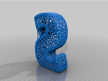 Voronoi mektup stefangraf 3d print model - Mito3D