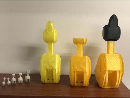 long neck duck ducksie two pieces neil hailey 3d print model - Mito3D