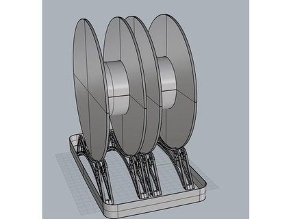 accendino bobina titolare supporto distanziati filamento yzorg 3d print model - Mito3D