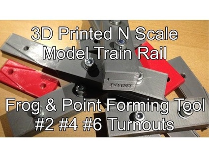 model train frog & diverging rail point filing tools 2 4 6 turnouts handlaidtracks-3dprintedtrains 3d print model - Mito3D