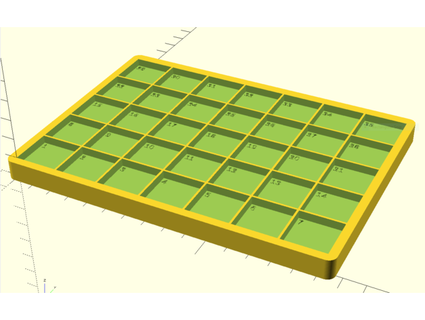 klein Teile Schrauben Halter Unterstützung Zahlen mcgrindk 3d print model - Mito3D