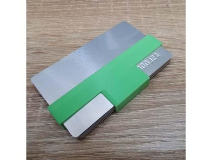 minimalista crédito cartão suporte v2 carne enlatada 3d print model - Mito3D
