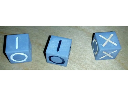 geçişli rock paper scissor zar merec 3d print model - Mito3D