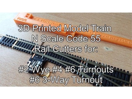 model train rail cutters 2 wye 4 6 turnouts & 3 way turnout handlaidtracks-3dprintedtrains 3d print model - Mito3D