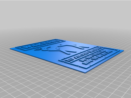 warning job injury mrappleprinter 3d print model - Mito3D