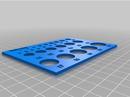 hole size test board 3d printing cow b 3d print model - Mito3D