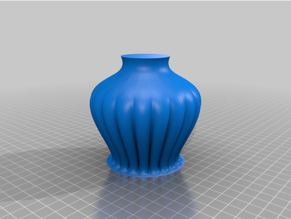 wellig Vase überstrahlt 3d print model - Mito3D