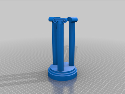 colonna base Schermo pugnalato 3d magazzino 3d print model - Mito3D