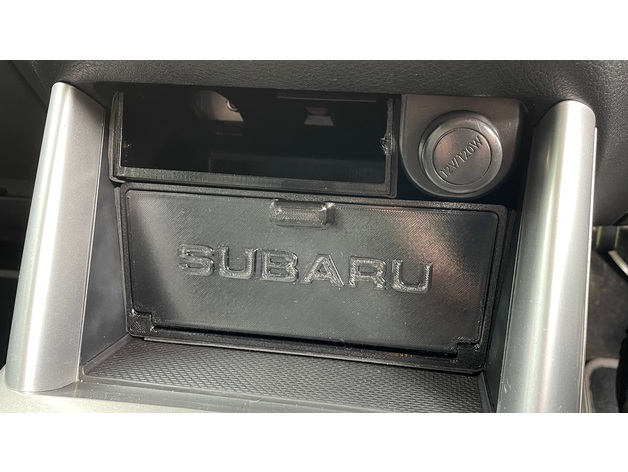 subaru guarda florestal sh 2009 2012 frente Centro console armazenamento bolso porta bandeja cinzento 111111 3D print model - Mito3D