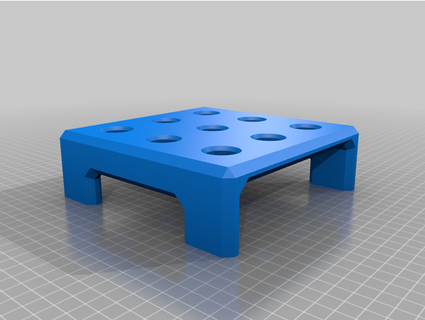 tormach tts tool holder rack benchtop 9 tool - easy print adaptedmachining  3d print model - Mito3D