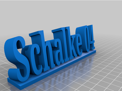 schalke 04 schriftzug dirksbastelbude 3d print model - Mito3D