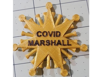 Covid Marshall Abzeichen Ronwalker 3d print model - Mito3D