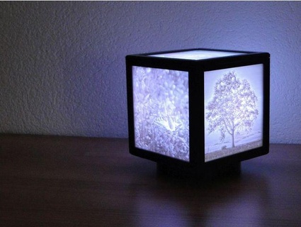 litofano cubo acceso inalámbrico Internet revisado LED murdoc79 3d print model - Mito3D
