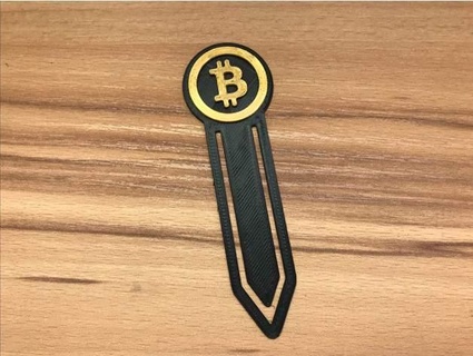 bitcoin bookmark simona8 3d print model - Mito3D