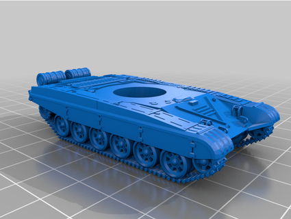 1 100 scale t-72 main battle tank kkentium 3d print model - Mito3D
