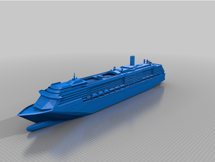costa atlántico crucero Embarcacion 1 300 escala 3dprintoutz4u 3d print model - Mito3D