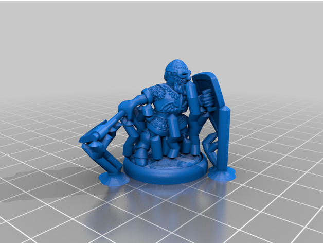 dwarven paladin support hobbymix 3D print model - Mito3D