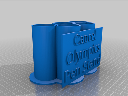 olympic pen stand tekito43  3d print model - Mito3D
