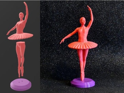 ballet dancer minimal support thenit 3d print model - Mito3D