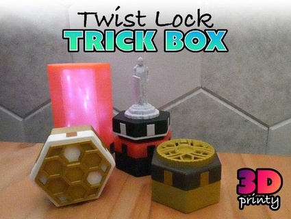 twist lock trick box hexagon 3d-printy 3d print model - Mito3D
