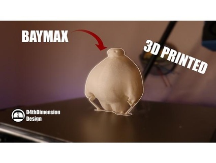 Baymax Held 6 Disney Whirligig d4thdimension 3d print model - Mito3D