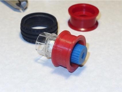 capsela small red wheel pulley vtxrider1 3d print model - Mito3D