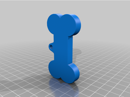 dog bone keychain art-3 3d print model - Mito3D