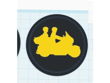 goldwing logo insert rkxone 3d print model - Mito3D