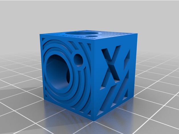 detallado calibración cubo ograímico 3D print model - Mito3D