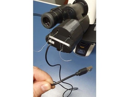 supporto allegare webcam microscopio marlsantoro 3d print model - Mito3D
