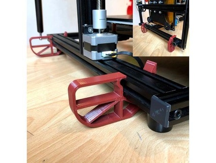 clipsable service foot stand jack cr-10 v2 v3 ender - 20x40 profile pyre3d 3d print model - Mito3D