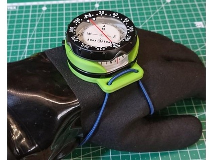 aqualung Kompass Bungee montieren Ingenieur 3d print model - Mito3D