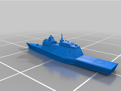 fregata classe tamandar Basso poli elraz 3d print model - Mito3D