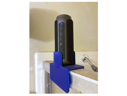 shower door soda & bluetooth speaker holder kevin-halbert 3d print model - Mito3D