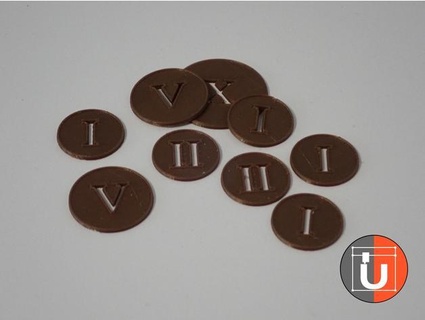Basic Münzen Brettspiele udos3dworld 3d print model - Mito3D