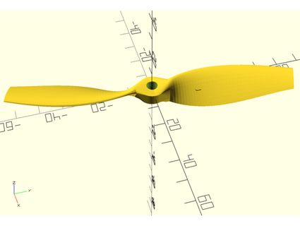 parametric propeller v3 + v4 auto generate naca airfoil tkrneki 3d print model - Mito3D
