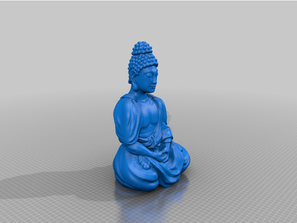 buddha statua siddha Fatto gautama scultura buda estatua colore specifico 3d print model - Mito3D
