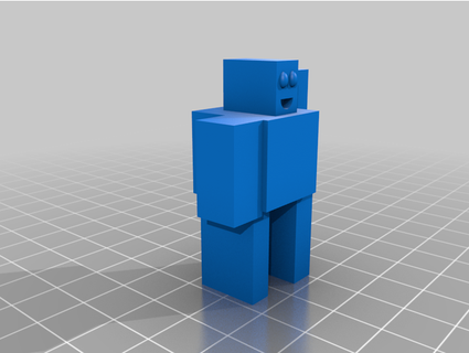 happy robot jg007 3d print model - Mito3D