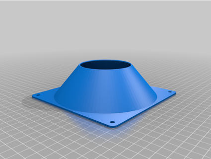 140mm Ventilator konisch Leitung dtibery 3d print model - Mito3D