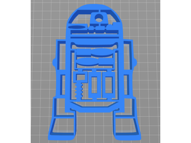 r2d2 silhouette raesr 3D print model - Mito3D