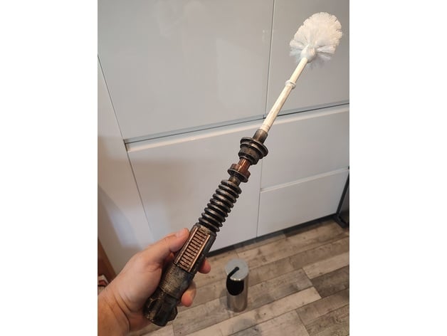 Ikea toilette brosse adaptateur Luke skywalker sabre laser scélérat 3D print model - Mito3D