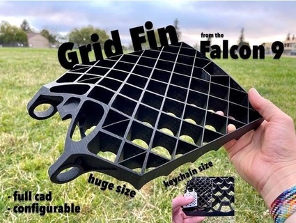grid fin - spacex falcon 9 t4obrien 3d print model - Mito3D