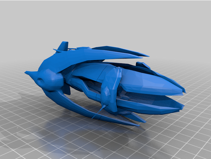 starcraft ii protoss transporteur aarontu 3d print model - Mito3D