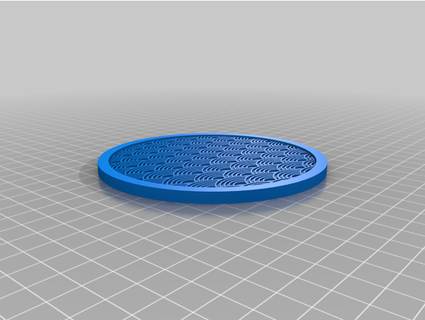 japanese fan inspired coaster zacgn 3d print model - Mito3D