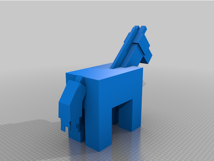 Minecraft caballo cola tonyescudos 3d print model - Mito3D