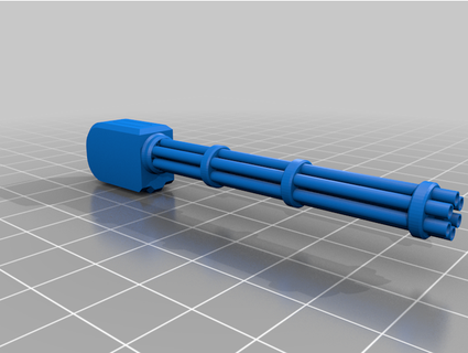 gatling arma fogo xenomorfo 3d print model - Mito3D
