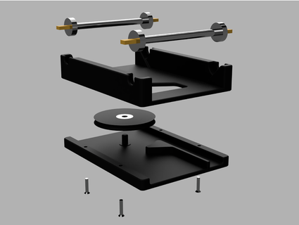 spool holder w buffer rosinbole 3d print model - Mito3D