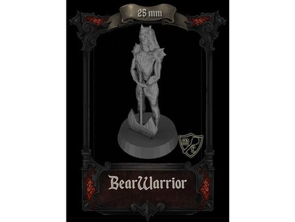 bear warrior miniatureland 3d print model - Mito3D