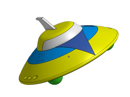 Grendizer Goldrake tfo fliegend Untertasse atlantapuzzler 3d print model - Mito3D